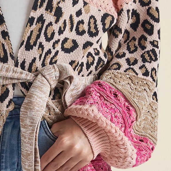 Mixed Print Belted Duster - Picture 3 of 8